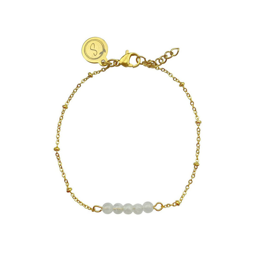 Armband Mondstein - Gold