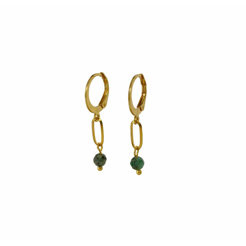 Ohrringe Smaragd - Gold