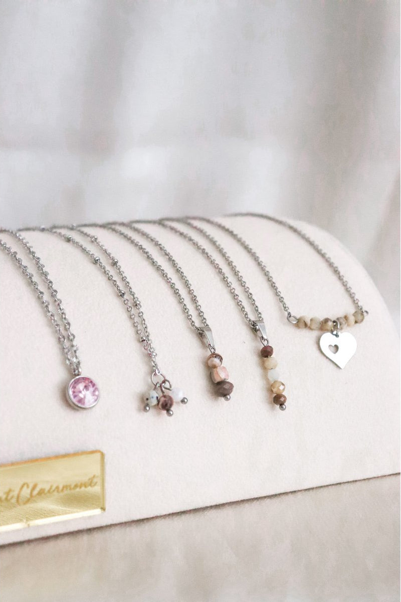 Halskette rosa Diamant – Silber