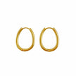 Schlichte ovale Ohrringe – Gold