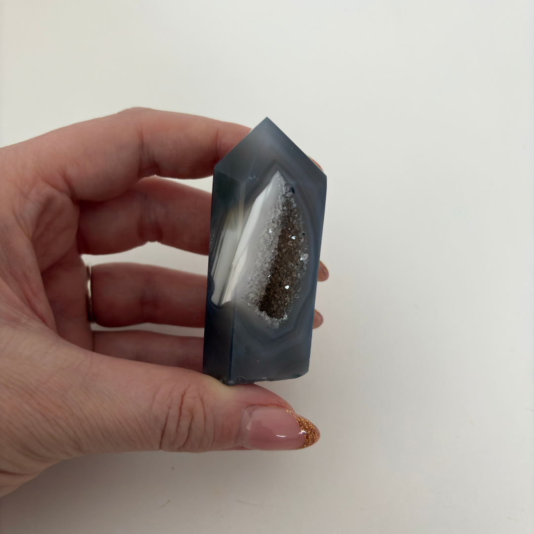 Druzy Achat Spitze - 4