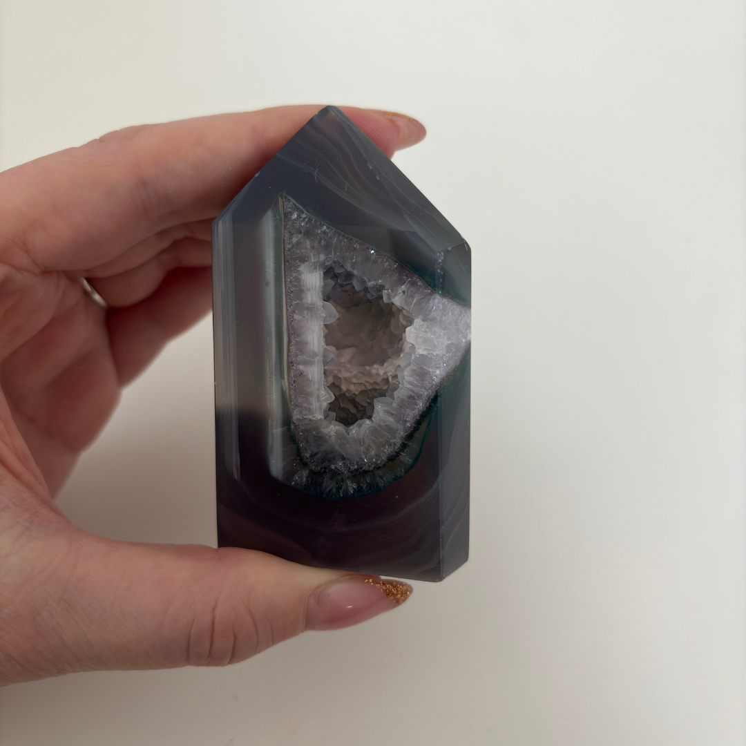 Druzy Achat Spitze - 7