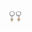Ohrringe Beige Jade - Silber