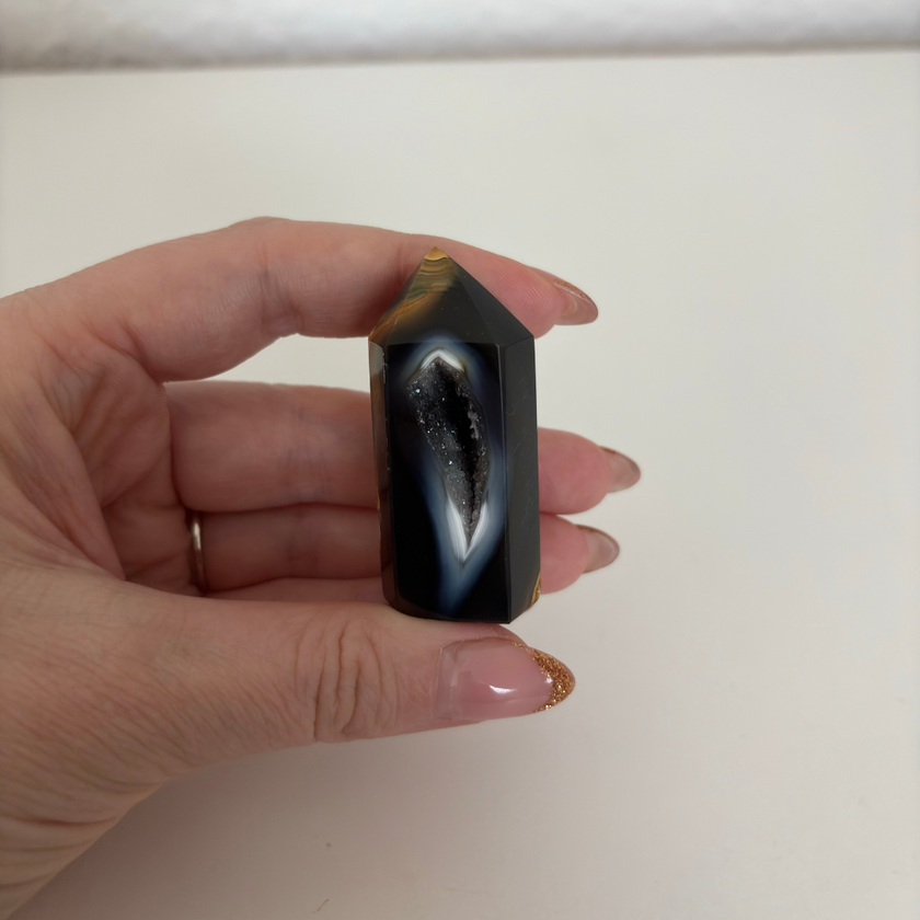 Druzy Achat Spitze - 2