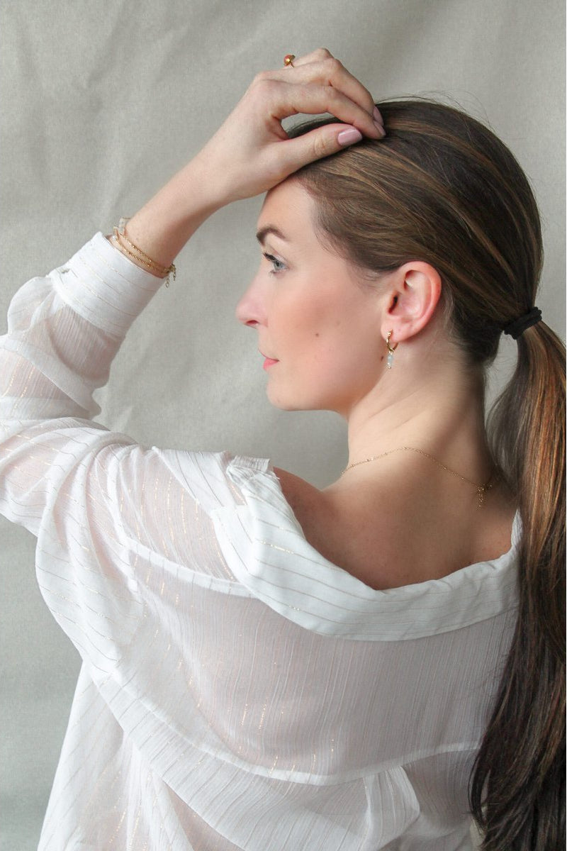 Armband Aquamarin & Aventurin - Gold