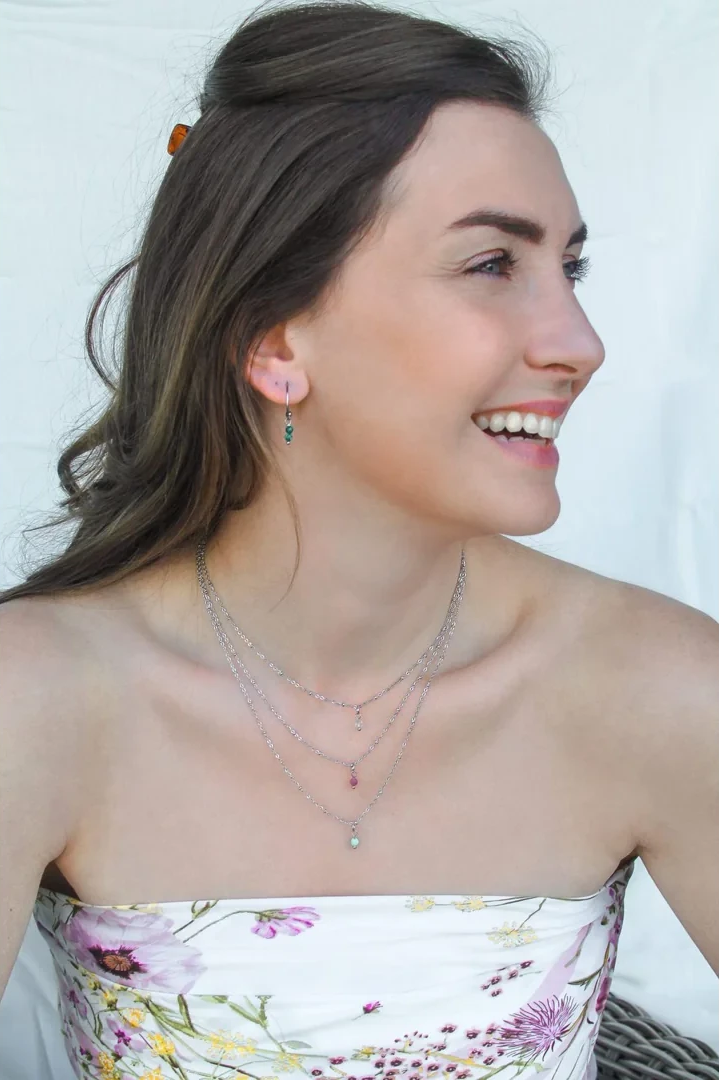 Halskette Geburtsstein – Silber