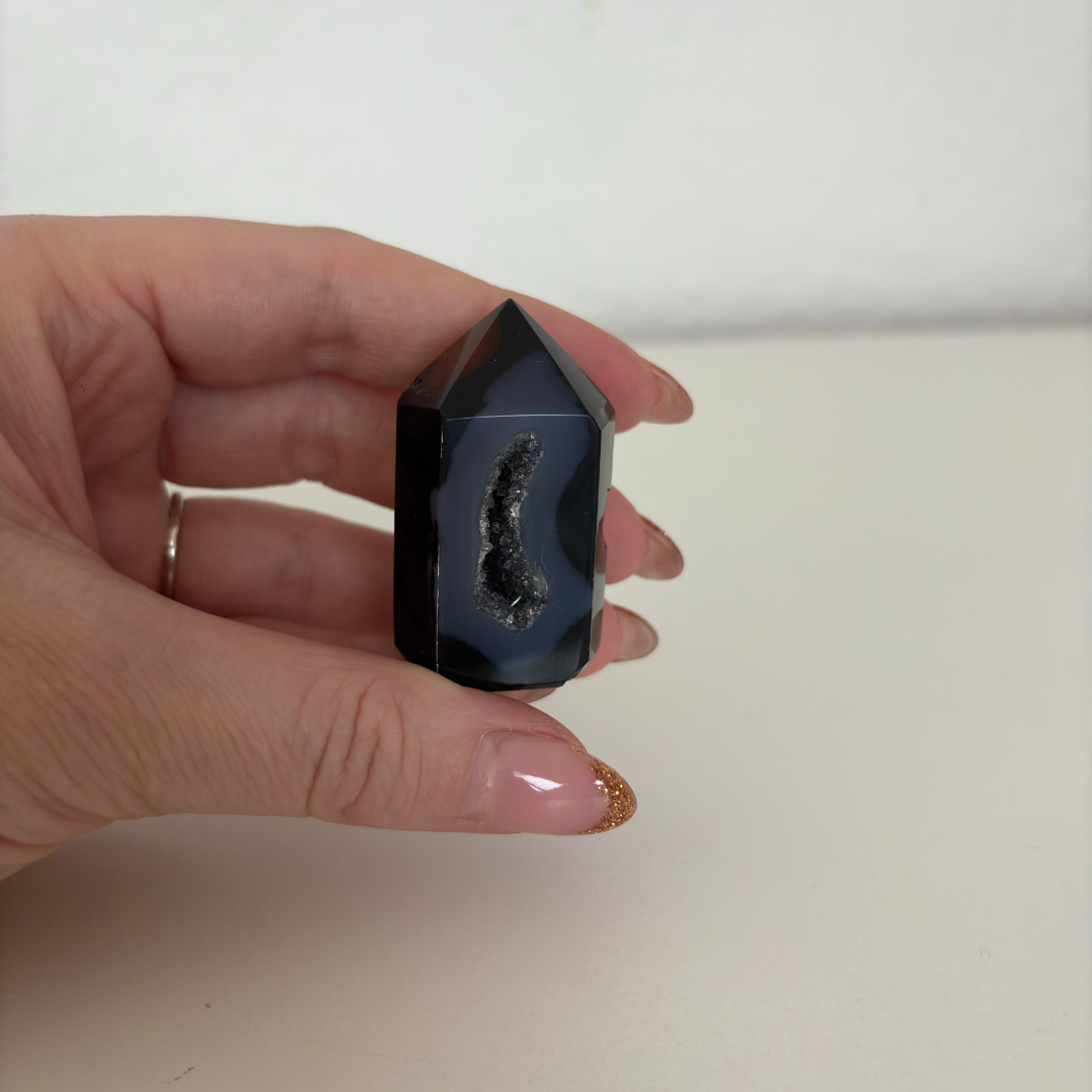 Druzy Achat Spitze - 1