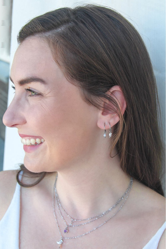 Halskette Goldenes Dreieck - Silber