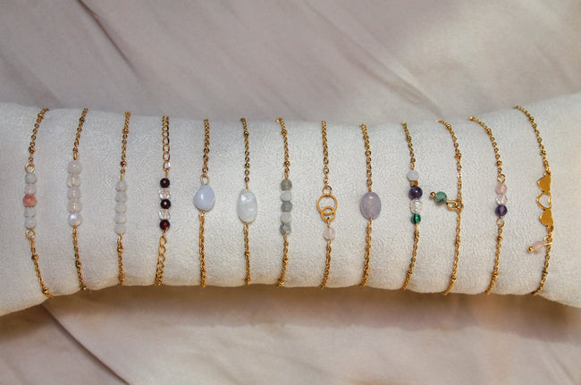 Armband Mondstein & Sonnenstein - Gold