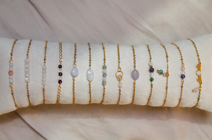 Armband Mondstein & Sonnenstein - Gold