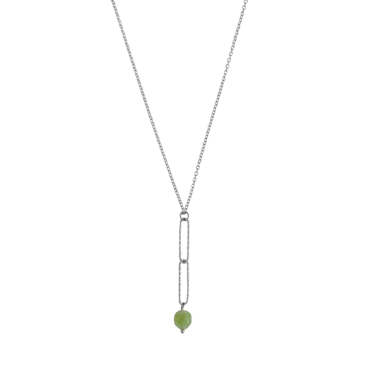 Halskette Peridot Y-Form – Silber