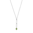 Halskette Peridot Y-Form – Silber