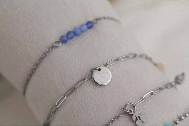 Armband Blauer Aventurin - Silber