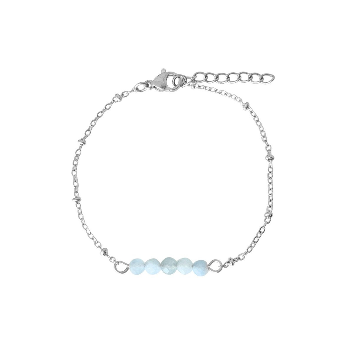 Armband Aquamarin facettiert - Silber