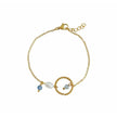 Armband Aquamarin, Saphir & Perle – Gold