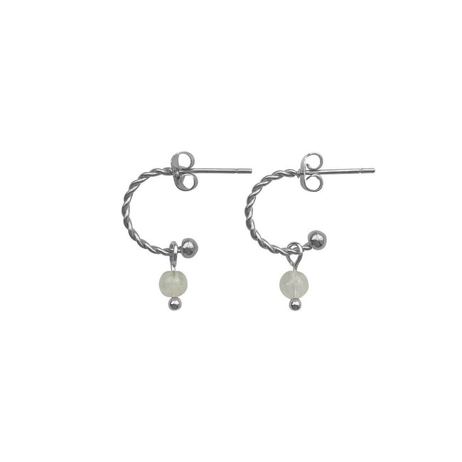 Ohrringe Mondstein - Silber