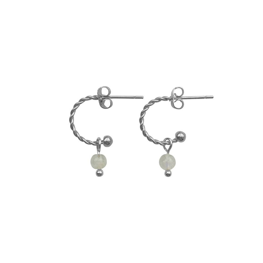 Ohrringe Mondstein - Silber
