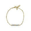Armband Aquamarin & Aventurin - Gold