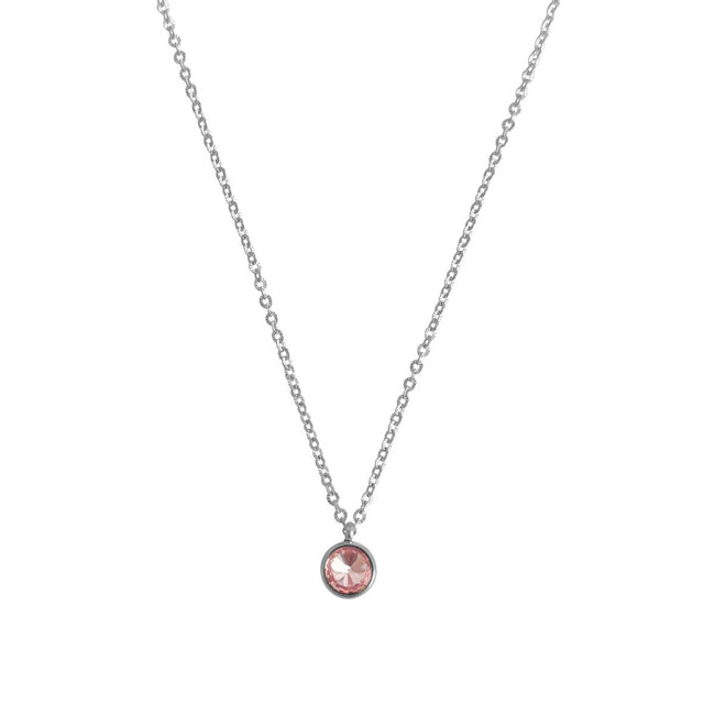 Halskette rosa Diamant – Silber
