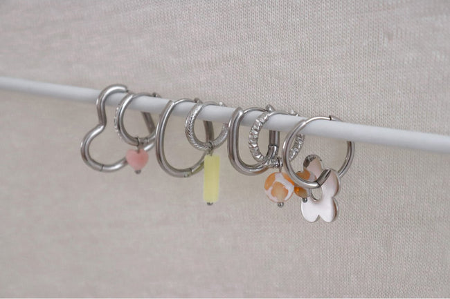 Schlichte ovale Ohrringe – Silber